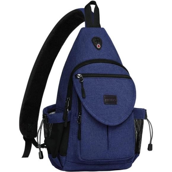 MOSISO Sling Backpack,Canvas Crossbody Hiking Daypack Bag with Anti-theft Pocket - Picture 1 of 7